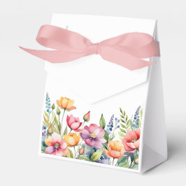 Personalized Floral Favor Box with Ribbon  Presentaskar