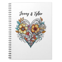 Personalized Floral Heart Romantic