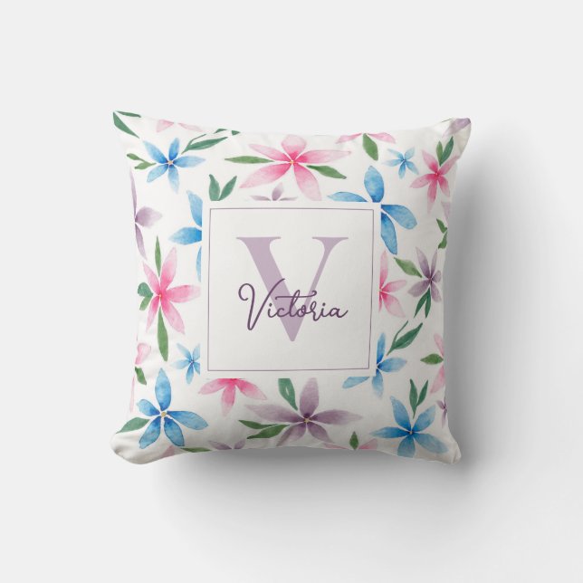 Personalized Floral Kudde (Framsida)