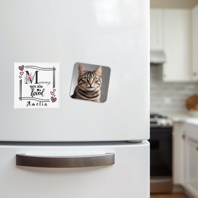 Personalized Floral Mommy Magnet (Skapare uppladdad)