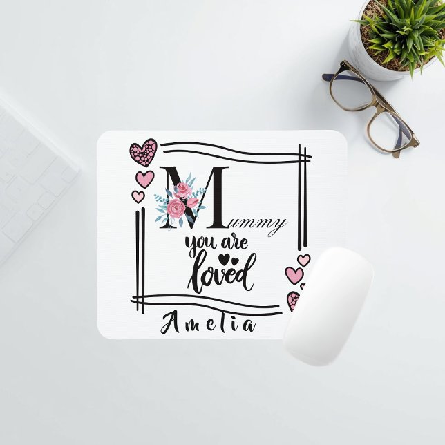 Personalized Floral Mommy Mousepad Musmatta (Skapare uppladdad)