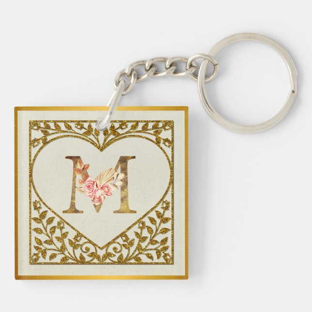 Personalized Floral Monogram, From A to Z  (Baksidan)