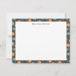 Personalized Floral Note Card Anteckningskort