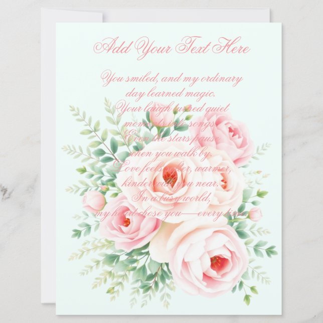 Personalized Floral Scrapbook Paper (Framsida)