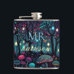 Personalized Floral Spray Fantasy Art Flask Fickplunta<br><div class="desc">Personalized Floral Spray Fantasy Art Flask</div>