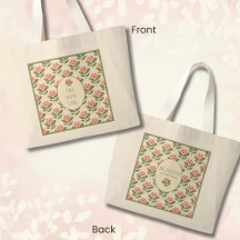Personalized Floral Teacher Tote Bag • Custom Name