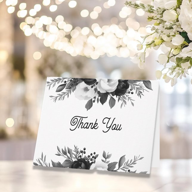 Personalized Floral Wedding Thank You Notes Tack Kort (Skapare uppladdad)
