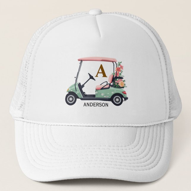 Personalized Folar Golf Club Name Trucker Hat  Keps (Framsida)