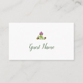 Personalized Folk Floral Wedding Place Card Placeringskort