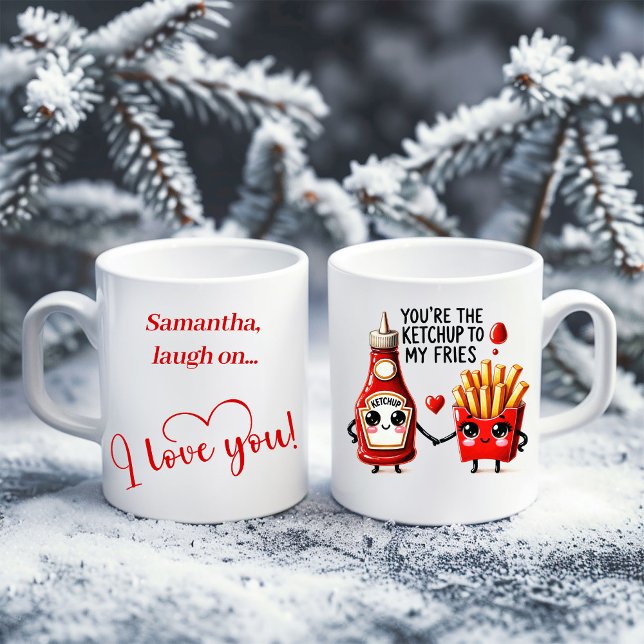 Personalized Food Quote Mug Cute Valentine Gift Kaffemugg (Personalized Food Quote Mug Cute Valentine Gift)