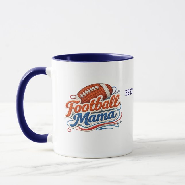 Personalized Football Mom Mug with Photo Mugg (Vänster)