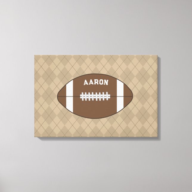 Personalized Football Wall Art Decor Canvastryck (Framsida)