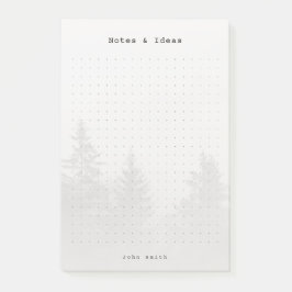 Personalized Forest Dot Grid Post-it Block
