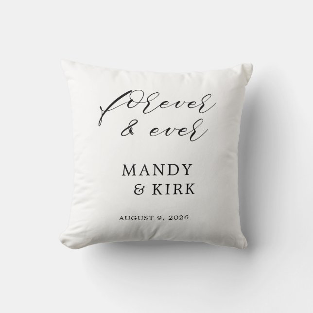 Personalized “Forever" Custom Wedding Gift  Kudde (Framsida)