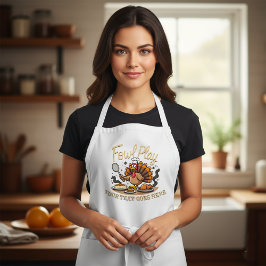 Personalized "Fowl Play" Funny Thanksgiving Förkläde
