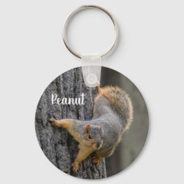 Personalized Fox Squirrel on a Tree Nyckelring