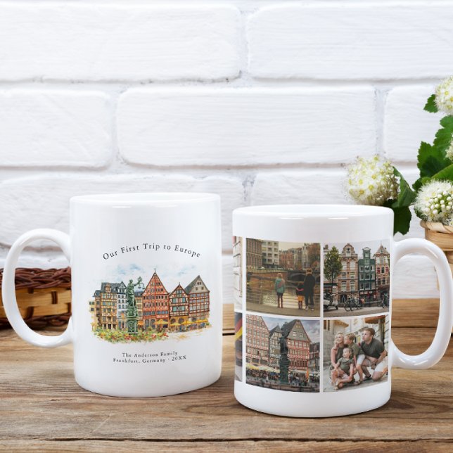 Personalized Frankfurt Germany Travel Photo Mug Kaffemugg (Skapare uppladdad)