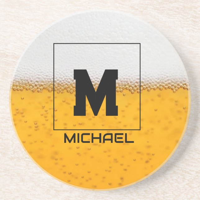Personalized Frosted Beer Mug with Custom Name Underlägg (Framsidan)