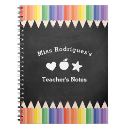 Personalized Fun Colorful Teacher Notes Anteckningsbok