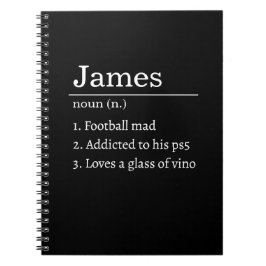 Personalized Funny Dictionary Definition Black  Anteckningsbok
