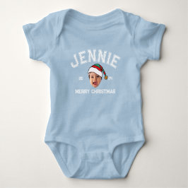 Personalized Funny Face Photo Santa Hat Christmas T Shirt