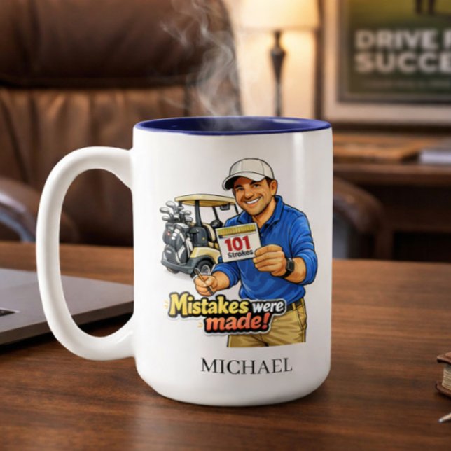 Personalized Funny Golf Fail Gift Mug Två-Tonad Mugg (Skapare uppladdad)