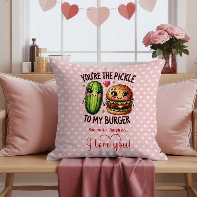 Personalized Funny Love Gift Pillow Cartoon Food Kudde (Personalized Funny Love Pillow Cartoon Food)
