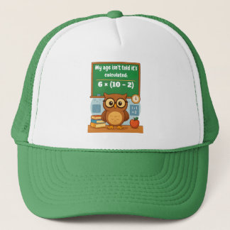 Personalized Funny Math Lover Humor Owl Birthday  Keps