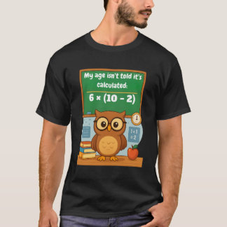 Personalized Funny Math Lover Humor Owl Birthday  T Shirt