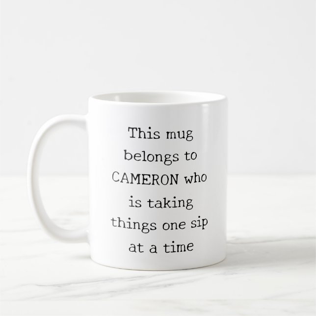 Personalized Funny Quote Relatable Mom Life Humor Kaffemugg (Vänster)