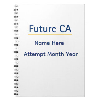 Personalized Future CA Notebook – Custom Name Exam Anteckningsbok