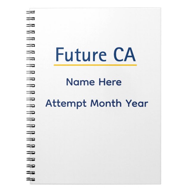 Personalized Future CA Notebook – Custom Name Exam Anteckningsbok (Framsidan)