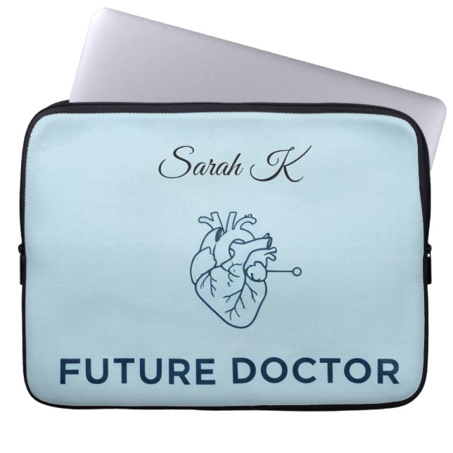 Personalized Future Doctor Heart Anatomy Laptop Sl Fodral (Framsidan)