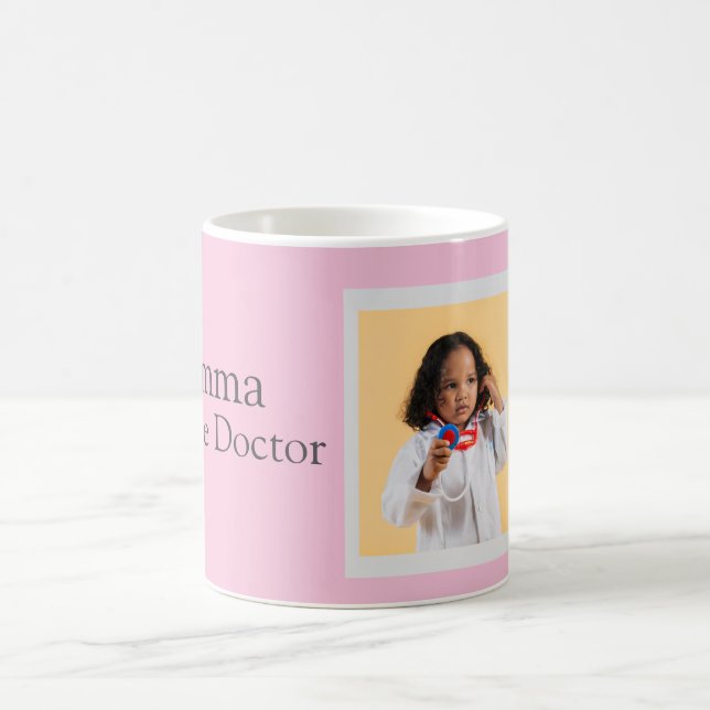 Personalized Future Doctor Kids with Name & Photo Kaffemugg (Center)
