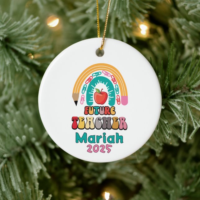 Personalized Future Teacher Christmas Ornament (Träd)