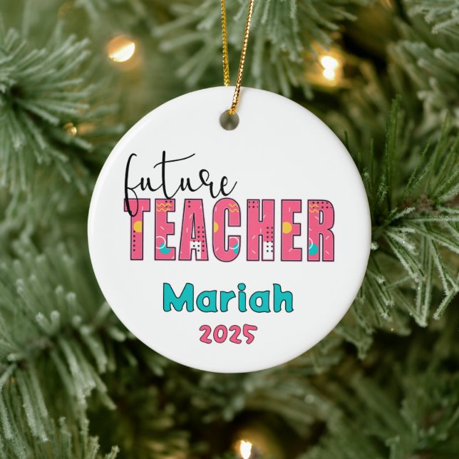 Personalized Future Teacher Christmas Ornament (Träd)