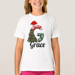 Personalized "G" Christmas Letter T Shirt