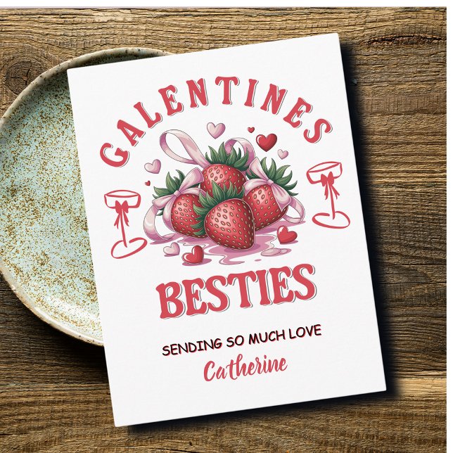 Personalized Galentine’s Day  Helg Vykort (Skapare uppladdad)