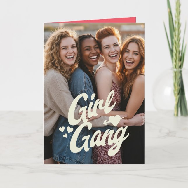 Personalized Galentine’s Day Photo Kort (Framsida)
