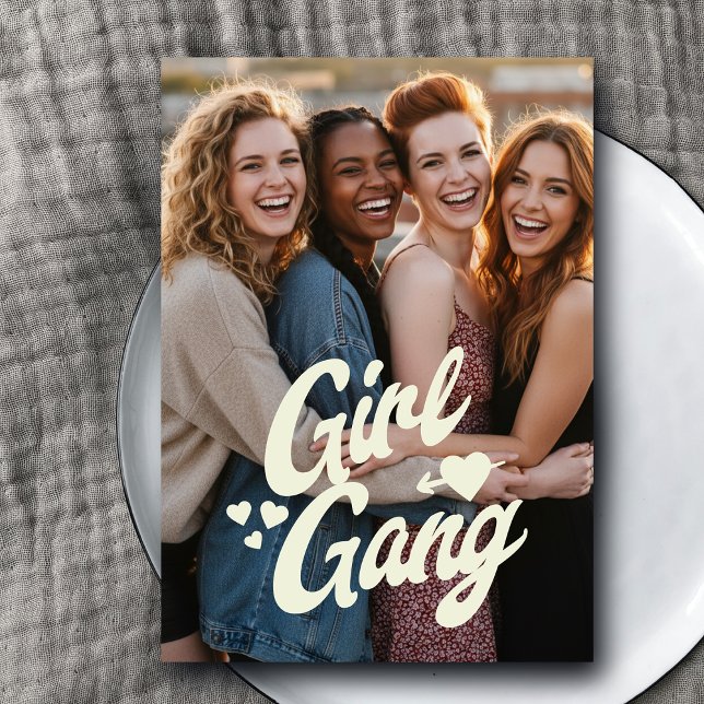 Personalized Galentine’s Day Photo Vykort (Skapare uppladdad)