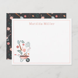 Personalized Garden Tools Note Card Anteckningskort