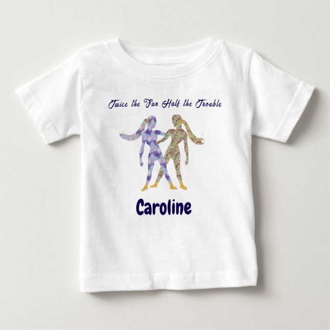 Personalized Gemini Zodiac Impressionist Toddler  T Shirt (Framsida)