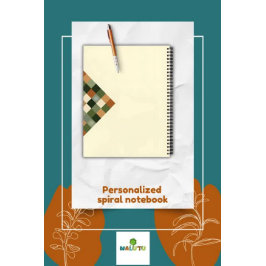 Personalized Geometric Notebook – Earth Tone