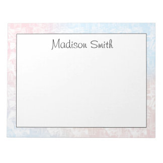 Personalized Geometric Notepad Anteckningsblock