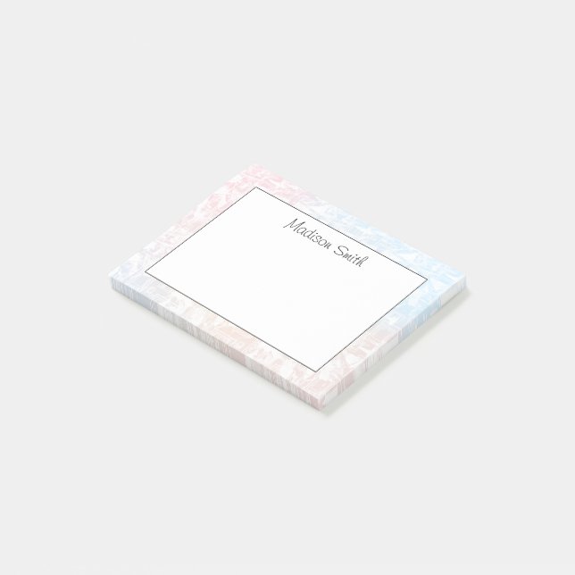 Personalized Geometric  Post-it Block (Vinklad)