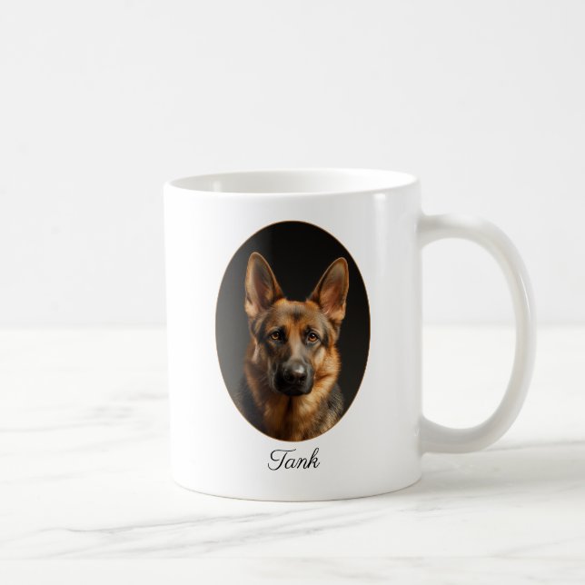 Personalized German Shepherd by My Side Kaffemugg (Höger)