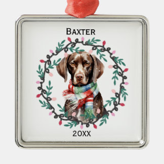 Personalized German Shorthaired Pointer Christmas Julgransprydnad Metall
