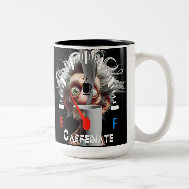  Personalized Get Caffeinated Två-Tonad Mugg (Höger)
