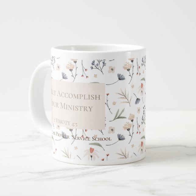 Personalized gift for 2022 JW pioneer sisters Jumbo Mugg (Framsida vänster)