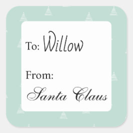 Personalized gift labels from custom name fyrkantigt klistermärke